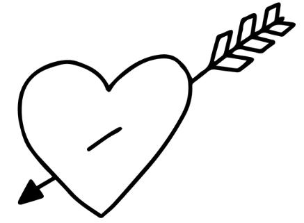 Heart with arrow icon